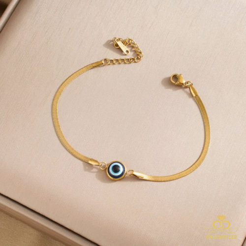 Anti Tarnish Gold Plated Evil Eye Bracelet
